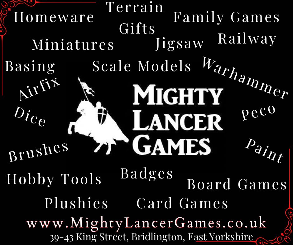 MightyLGames's tweet photo. Welcome in 2023 by finding us in all these places and joining the Lancerteers whether thats in our friendly Discord, on our socials or joining in our Twitch streams. Make your 2023 Mighty Lancer Games filled
https://t.co/Qof1gDqk1O
#flgs #lancerteers #bridlington #lgs #hobby https://t.co/yrWmWKlW8C