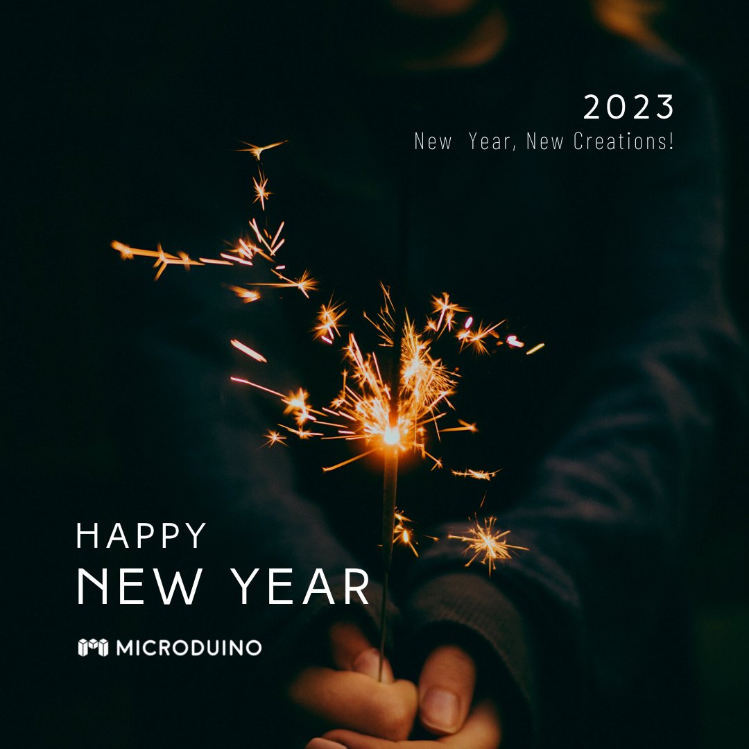 Happy New Year to you and yours from all of us at Microduino! ✨️🎆🎇🎊🎉 #STEM #STEAM #STEMed #ThisIsSTEM #EdTech #engineering #robotics #coding #scratch #mdesigner #GiveTheGiftofSTEAM #STEMToys #MakersGonnaMake#HappyNewYear #Microduino