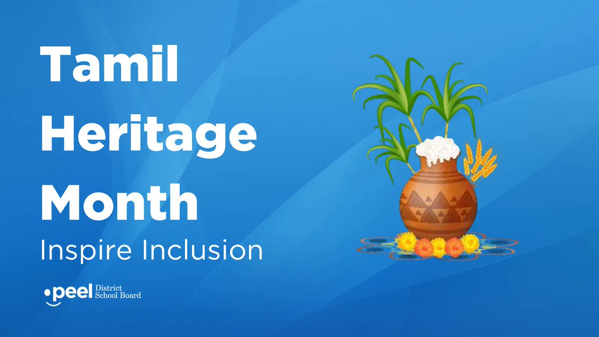 PeelSchools's tweet photo. This month and beyond, as we recognize Tamil Heritage Month, we’re committed to partnering with the Tamil community and to providing opportunities for students to deepen their understanding of the rich culture, heritage and contributions of Tamil Canadians to our country. https://t.co/evIkr6CDtp