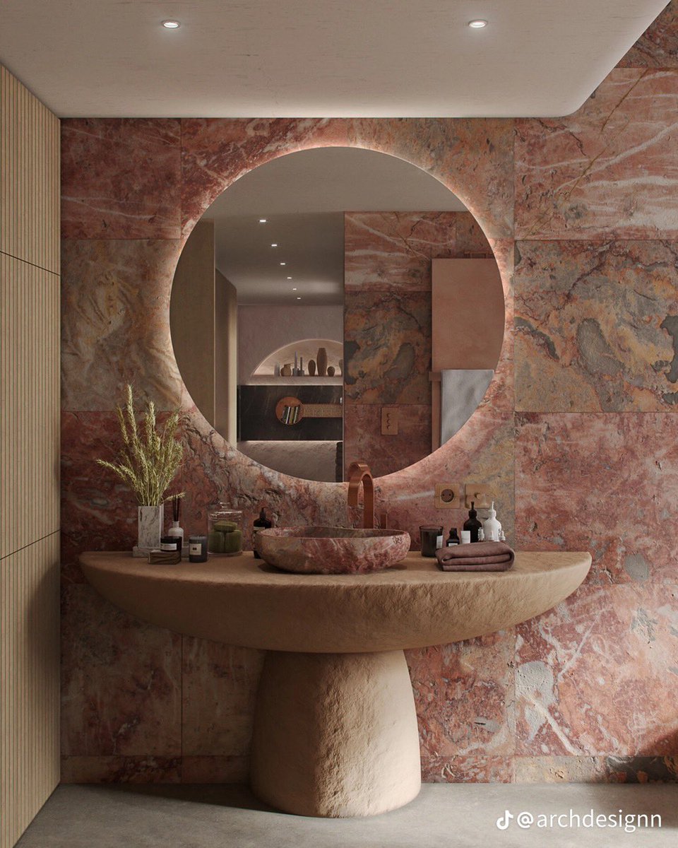 𓄂 on Twitter "A rose quartz bathroom."