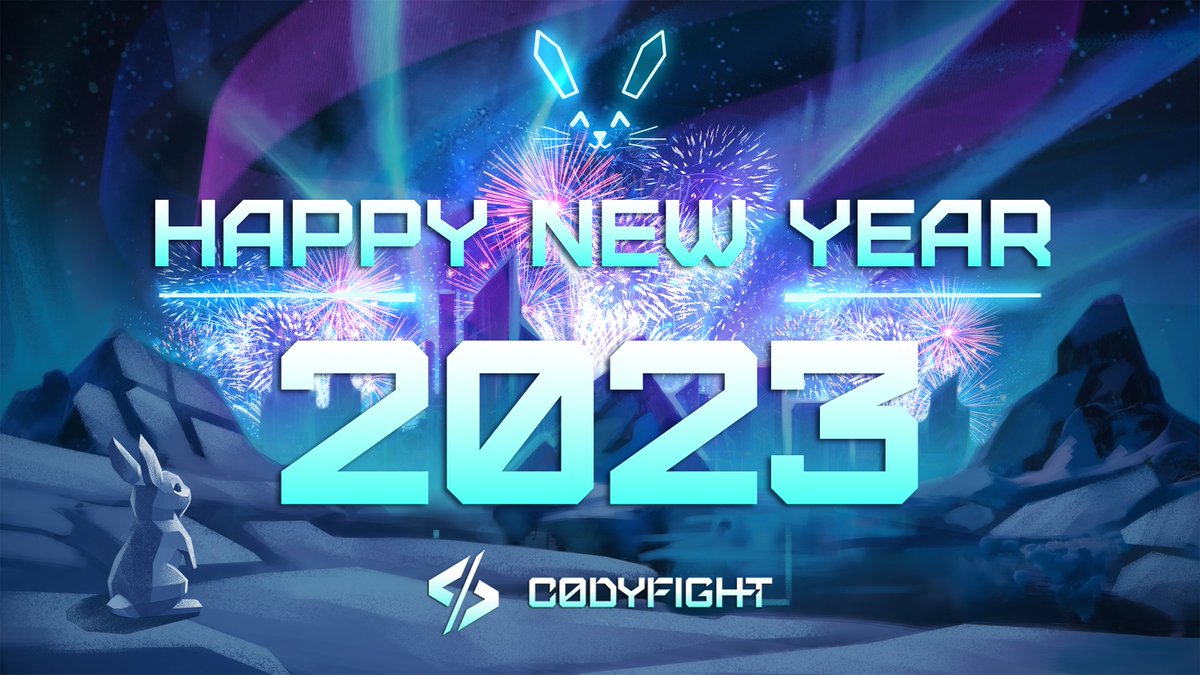 codyfight's tweet photo. Happy New Year! ✨

Let's welcome 2023 with plenty of oil for our bots and, of course, good omens for our Earthlings 🤖

The best is yet to come, and #Codyfight is here to keep delivering and working hard 🚀

#Metaverse #NFT $CTOK #GameFi https://t.co/BAEv3ZUxg1