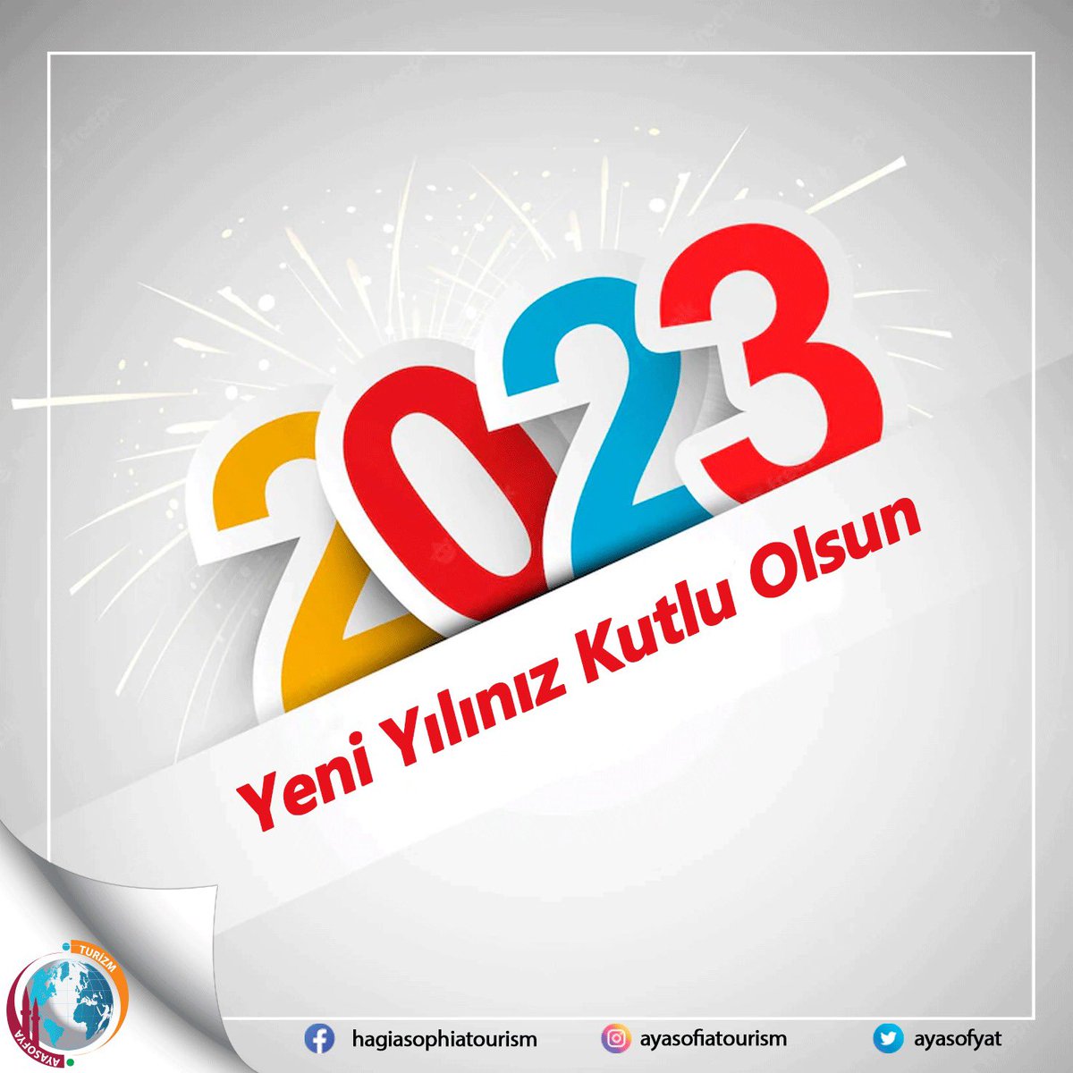AyasofyaT's tweet photo. Huzur, sağlık ve mutluluk dolu bir yıl geçirmeniz dileğiyle. https://t.co/IvWOkfV04G