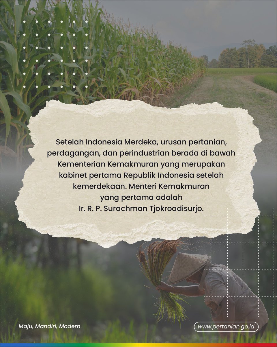 kementan's tweet photo. Selamat Tahun Baru SobaTani!
Mengawali hari di tahun baru 2023, SobaTani tahu ngga kalau 1 Januari juga dikenal sebagai hari lahir Departemen Pertanian yang merupakan cikal bakal Kementerian Pertaniaan saat ini.

#TANIPEDIA https://t.co/GJC7g1WLv6