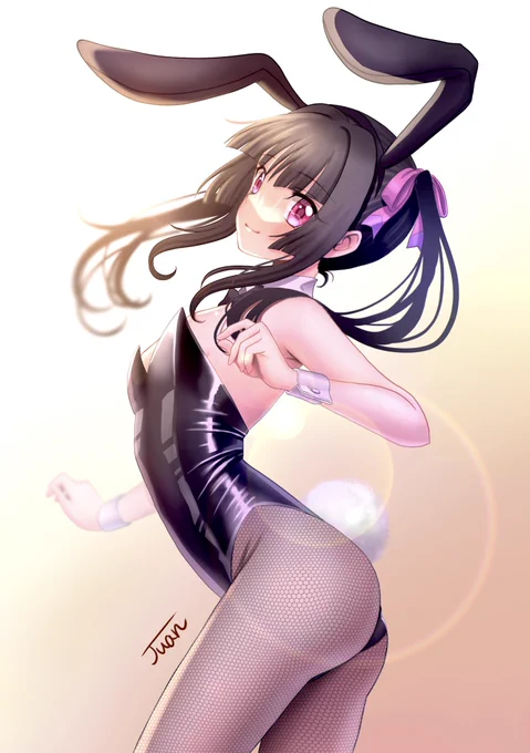 明けましておめでとうございます兎年ということで、バニーを調ちゃんに着てもらいました今年もどうぞよろしくお願い致します! #symphogear #シンフォギア 