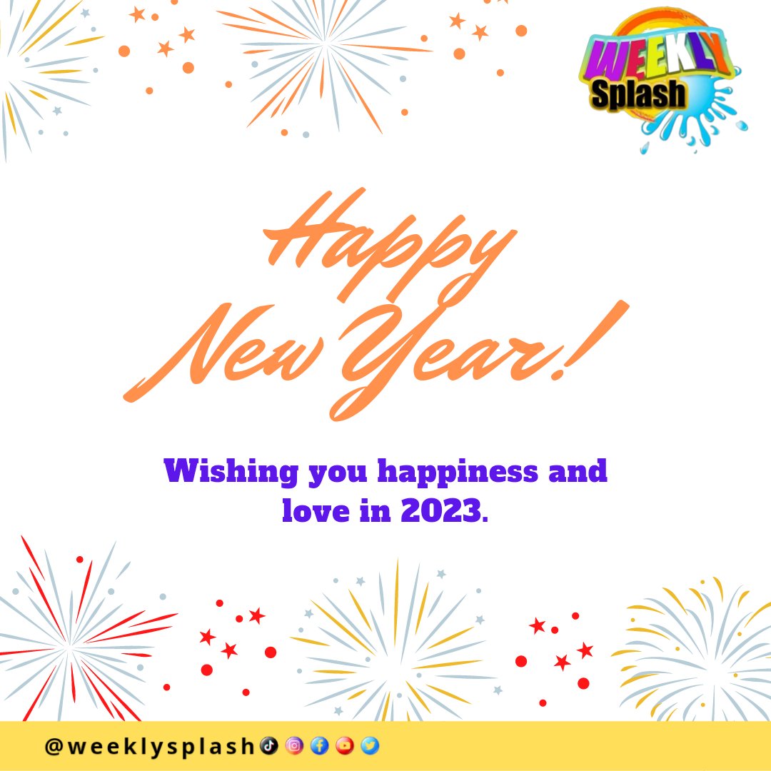 SplashWeekly's tweet photo. #weeklysplash 
Wishing y'all a Happy and Prosperous 2023❤️

#newyear #2023 #holidays https://t.co/0bPvhlvaqt