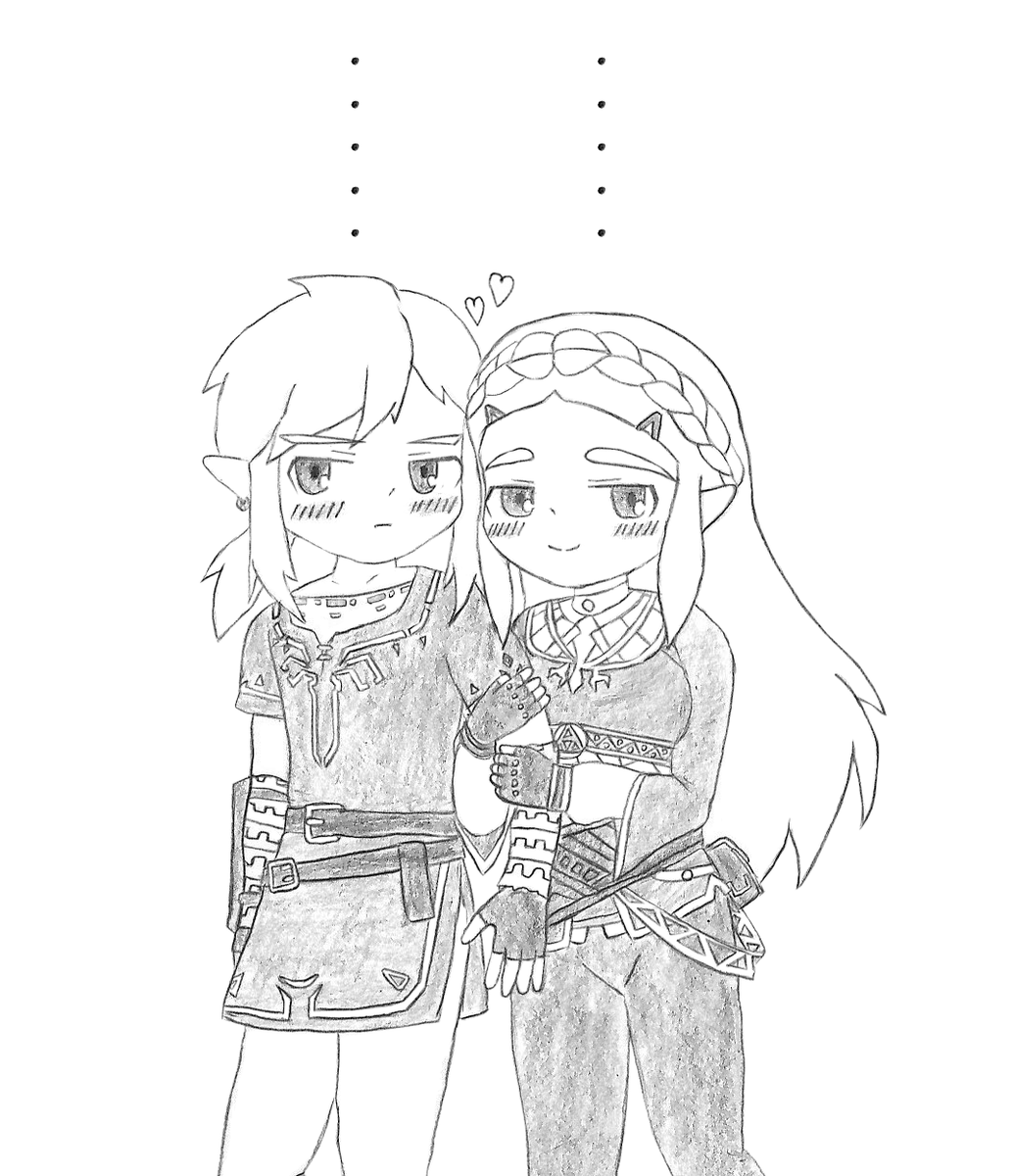 年を越しながらゼルダ姫の絵を描くのが毎年のお約束になってきた
(3年分) 