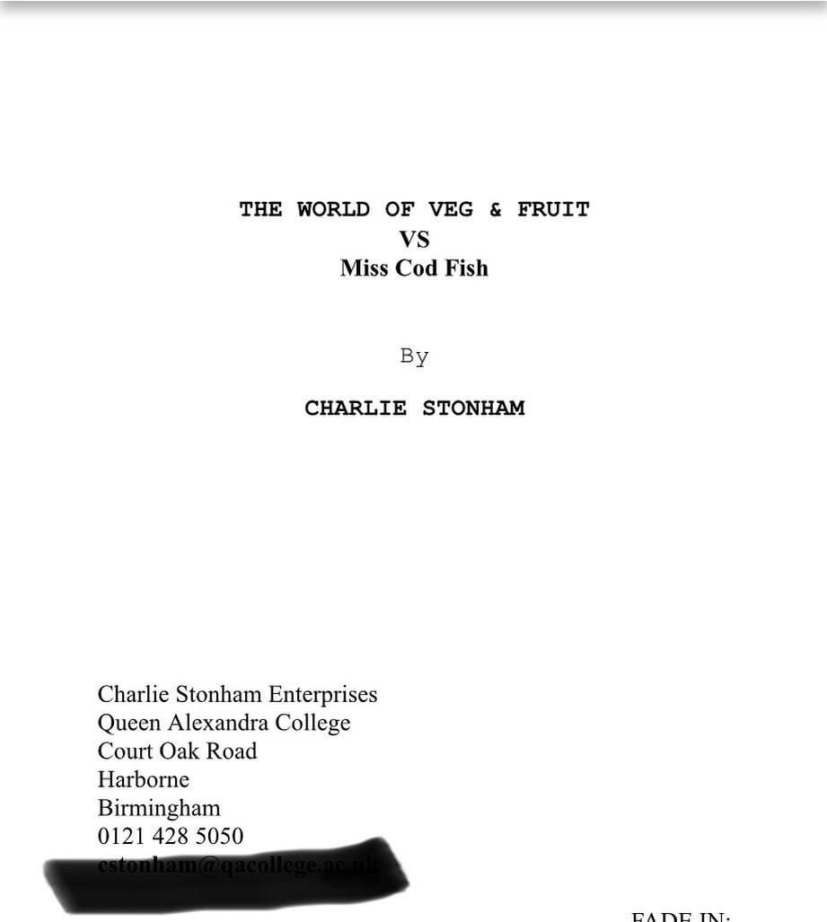 Charlie201999's tweet photo. #beezeebodies #scriptwriter #Birmingham #shortfilm https://t.co/EXNllDEyAY