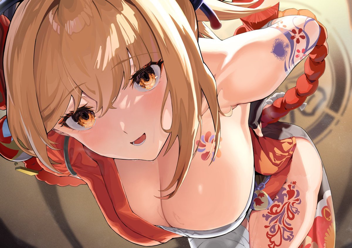 Happy New year ! I'm a tad late since I didn't have acces to my pc  in this edit I tried somethin new with a negative space in the already existing tatoo #blackedhentai
