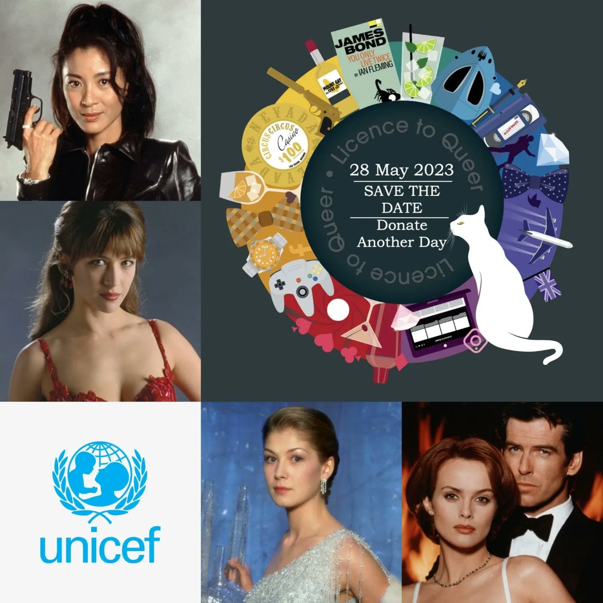 Save the date for #DonateAnotherDay!

Last year, more than 90 Bond fans raised over £2700 in a single day for Roger Moore’s beloved UNICEF. On 28th May 2023, we're uniting around our love for the Bond films of another UNICEF ambassador: Pierce Brosnan.

licencetoqueer.com/blog/donate-an…