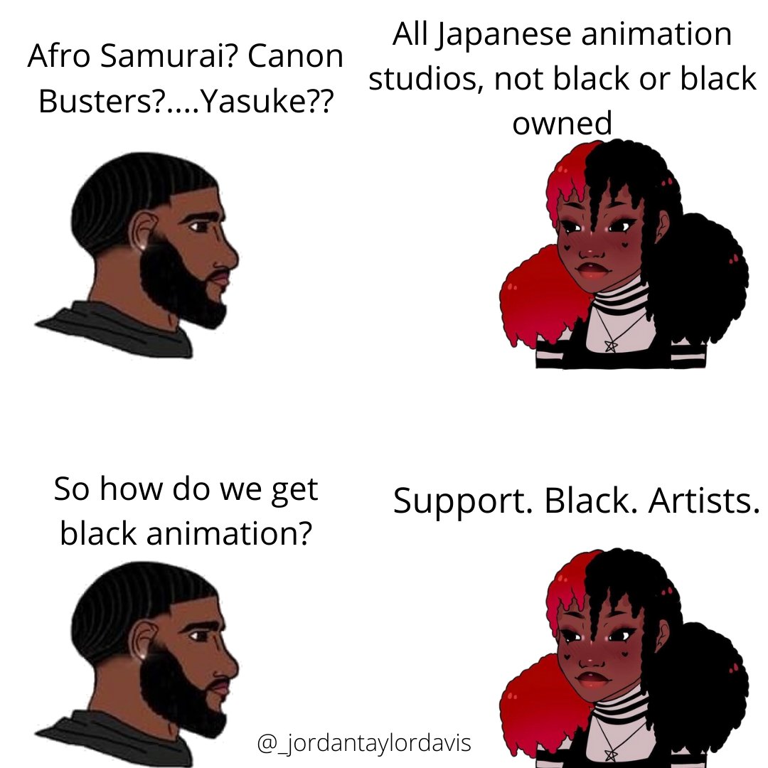 _JordanTaylorD's tweet photo. Supporting black artists is the only way we're going to develop our own unique style and bring black animation and comics to the mainstream for our culture. 

I aim to make that happen with LoveBlerds and bring this IP across multiple artistic mediums.

#Loveblerds #blerd https://t.co/lBAFNfxzbf