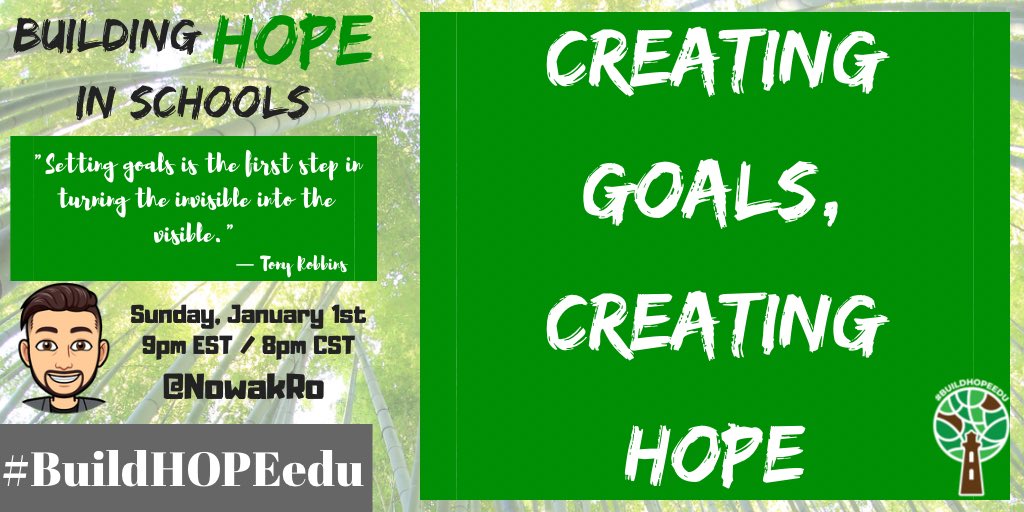 Join us tonight for a special 15 minute #BuildHOPEedu chat as we start 2023 talking about Creating Goals, Creating HOPE. 

Let us start the year supporting one another as a community.

#bekindEDU #sunchat #teachpos #BookCampPD #gratefulEDU #JoufulLeaders #LeadLAP #tlap #edchat