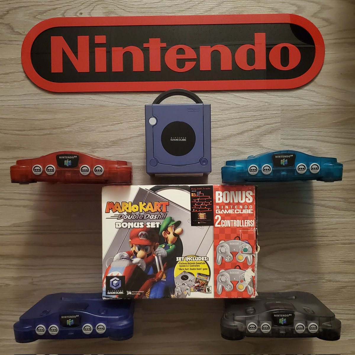 MouraBros's tweet photo. Amazing claim sale wins from TNT Claims on IG
So excited to add to my funtastic N64 collection and get a boxed GC Bonus Set!!!
#pickups #nintendo #nintendo64 #n64 #n64funtastic #iceblue
#watermelonred #smokeblack #grapepurple #gamecube #gcn #mariokart #mariokartdoubledash https://t.co/YuLzoNF6KH
