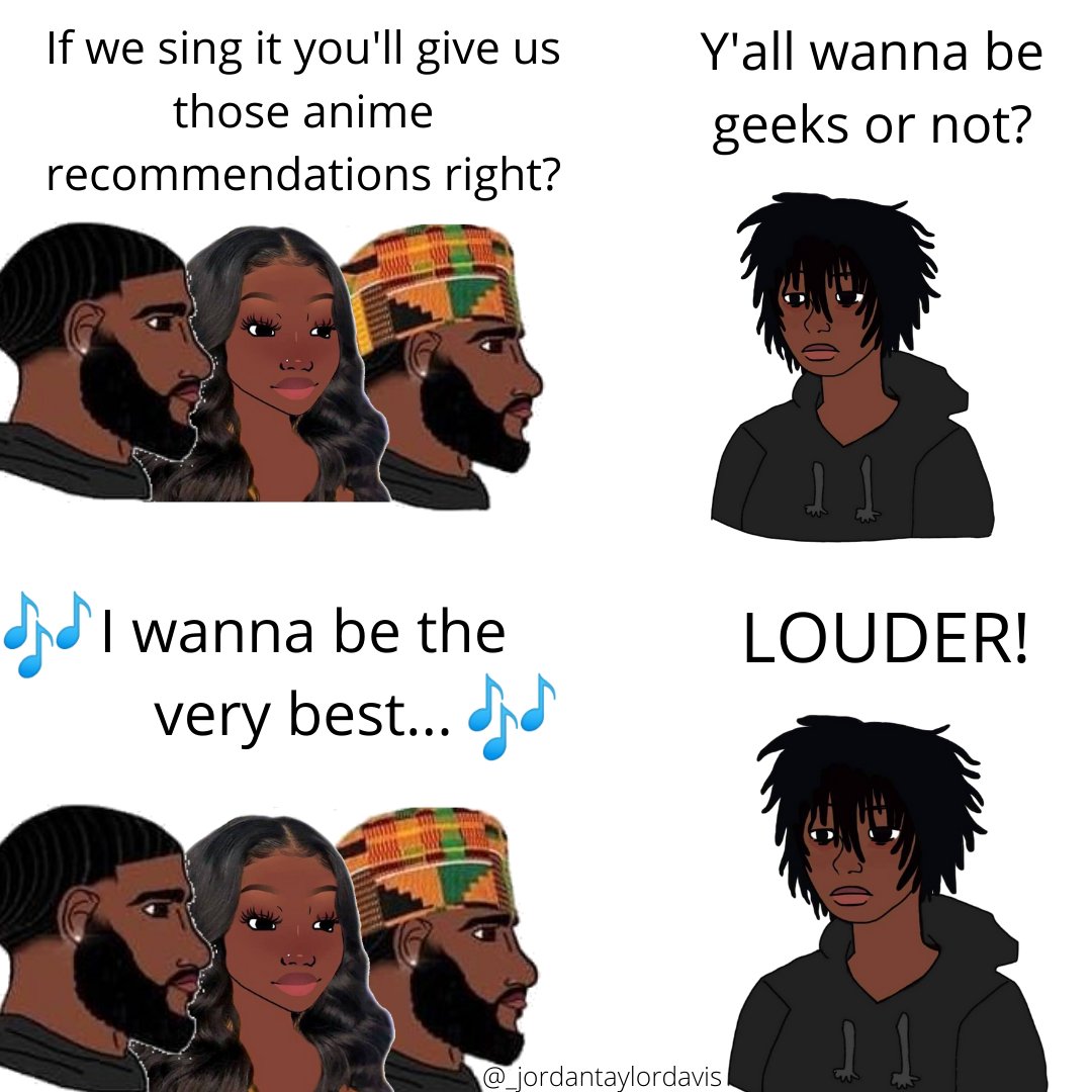 _JordanTaylorD's tweet photo. I'm making original designs inspired from the black wojak meme sprites and making it a hilarious over the top fantasy/romance/comedy

Been doing my Kickstarter for two weeks now and I'm almost halfway funded

#Loveblerds #blerd https://t.co/WYqFwQxbLU