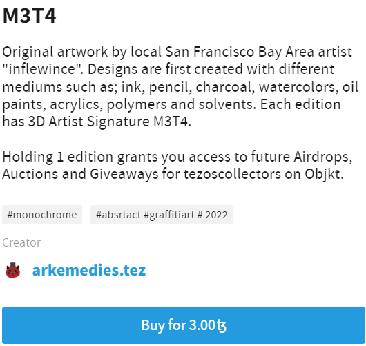 1t1w1i1t1t1e1r's tweet photo. #NFT 1,000 editions for 1,000 @twitter followersπ«
Today I minted my art @objktcom and love for you to checkout my work when you get a chance!
Positive engaugement,β€οΈ's / RT's, and constructive feedback are always welcomeππΌ #NFTCommunity
β¬οΈLink is belowβ¬οΈ
https://t.co/OCj0fDcHKX https://t.co/vvjHDME9CU