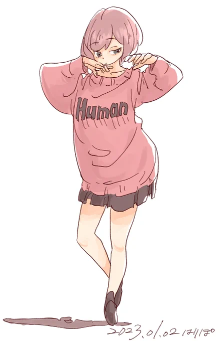 ふわっとした感じの線と色味を意識して。 