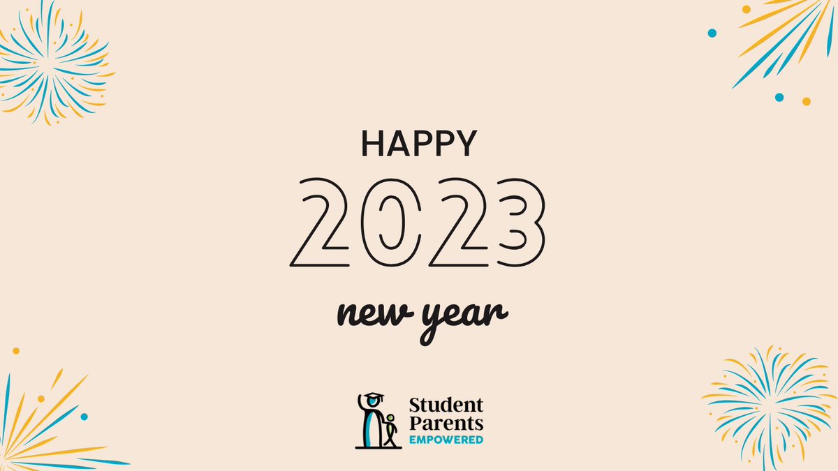 Happy New Year 2023!! We are so excited for another year of supporting student-parents and their families! 🎇

#studentparents #studentparent #studentparentsempowered #supportstudentparents #happynewyear