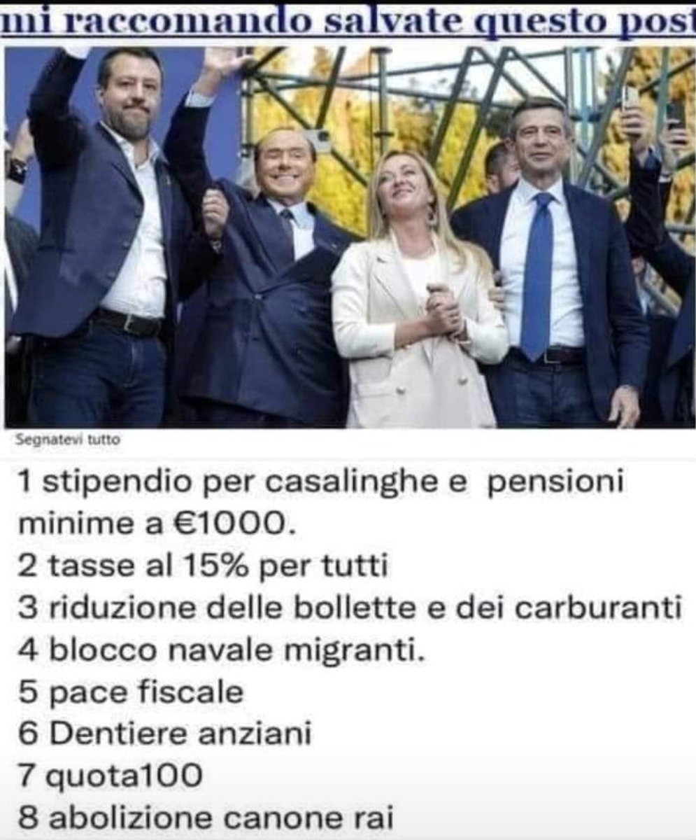 FFiamengo's tweet image. #DRAGHI NON VI ANDAVA BENE,
RAPPRESENTAVA L&apos;ESTABLISHMENT EUROPEO,
ECCOVI QUALCOSA DI NUOVO
UN #GOVERNODIPAGLIACCI CHE AUMENTA #SIGARETTE E #BENZINA
😃😃😃
MI RACCOMANDO CONTINUATE A VOTARE QUESTI #CIALTRONI !
#ilPeggior_GOVERNO_diSempre