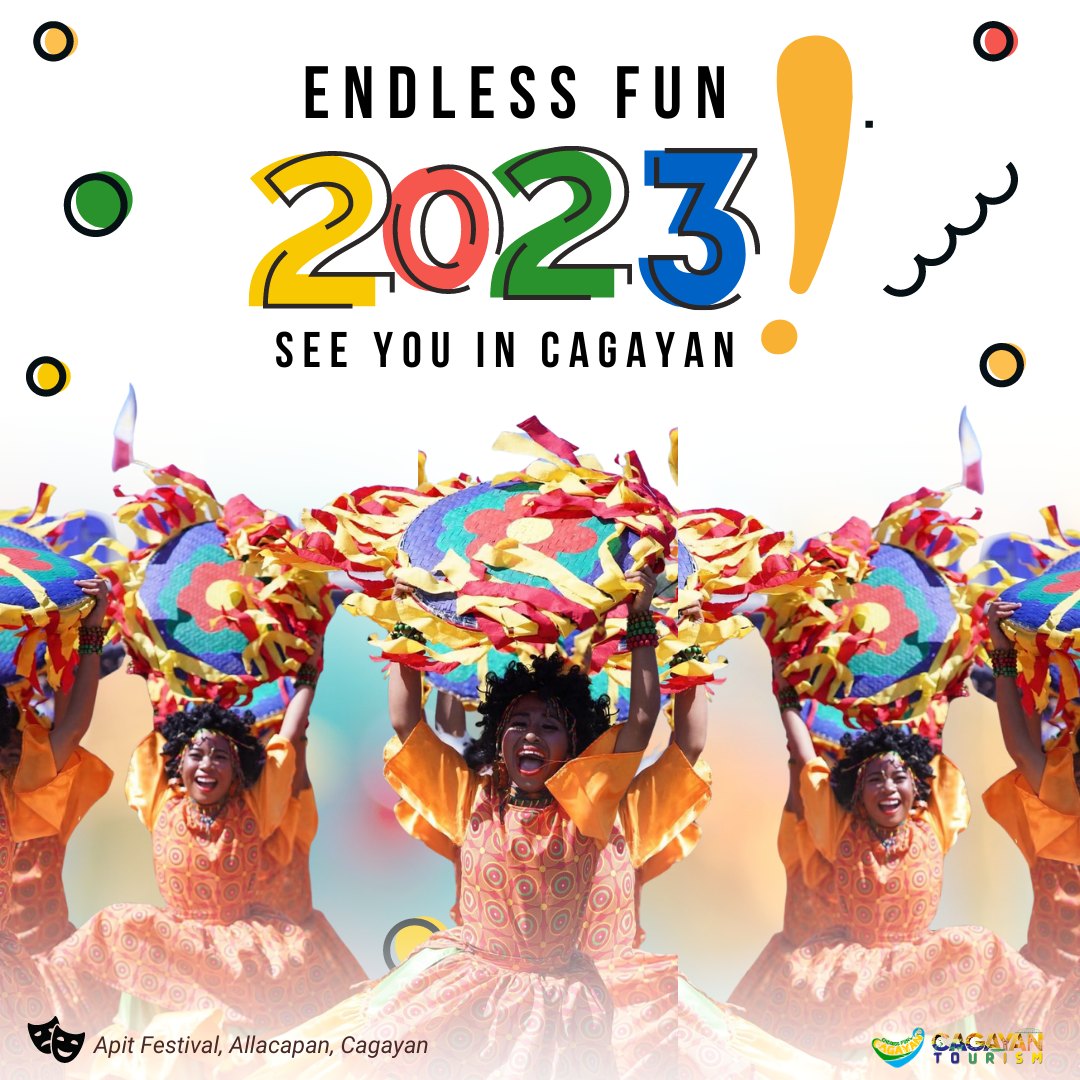 cagayanturismo's tweet photo. Happy New Year! 🎊🎉🥳 This 2023 is going to be full of endless fun and adventures! See you in Cagayan! 🥰
Tara sa Cagayan kung saan Endless ang Fun! 
#Cagayan #CagayanProvince #endlessfuncagayan #VisitCagayanPH https://t.co/wjoHAZgSnn