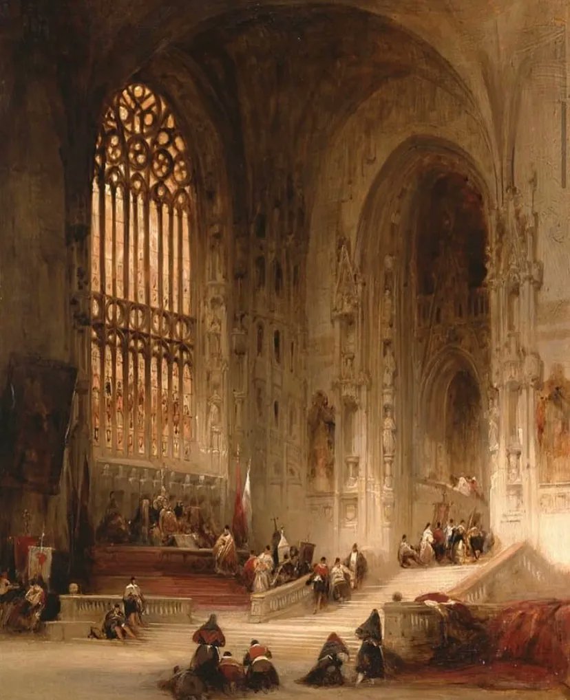 RaminNasibov's tweet photo. Burgos Cathedral by David Roberts, 1838 https://t.co/BPgxDLDrG5