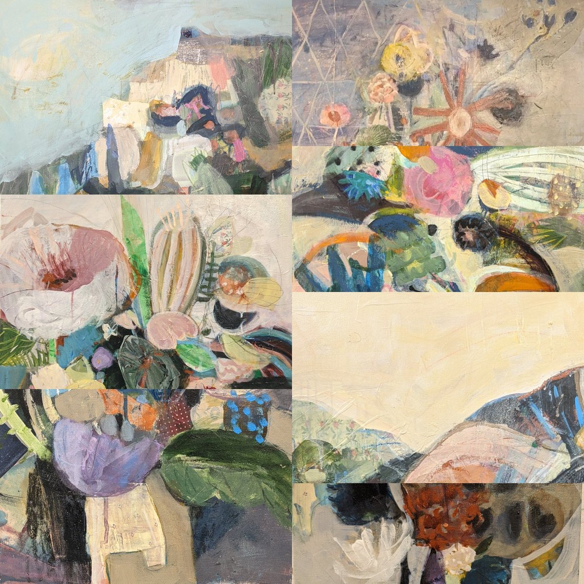 Gm!  A collage of some recent paintings from last year. Here's to a new start!