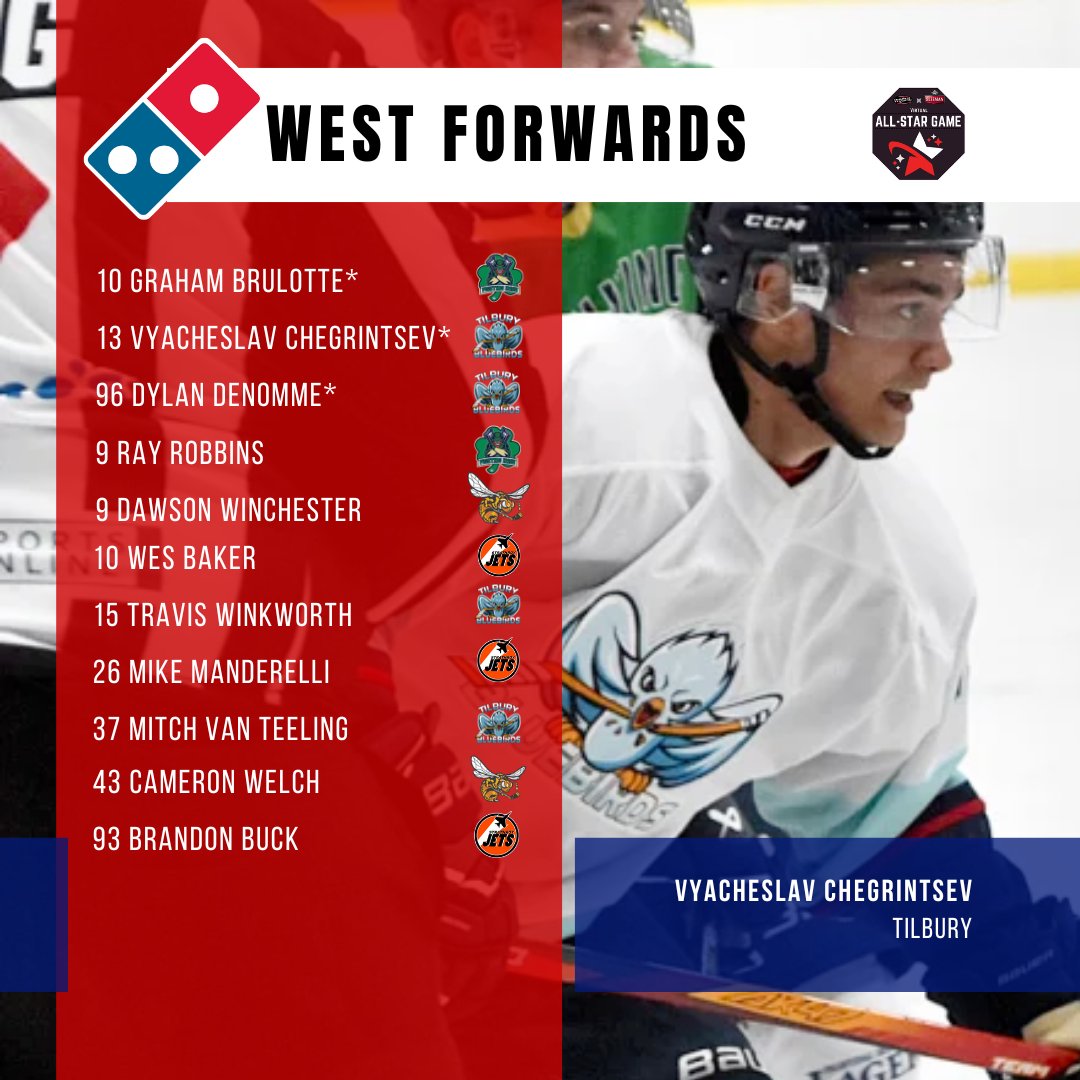 OSHL_official's tweet photo. Ladies and gentlemen, your 2022 WOSHL All-Stars!

Starting with the West!

* means Fan Voted https://t.co/BXAYAtWhLt