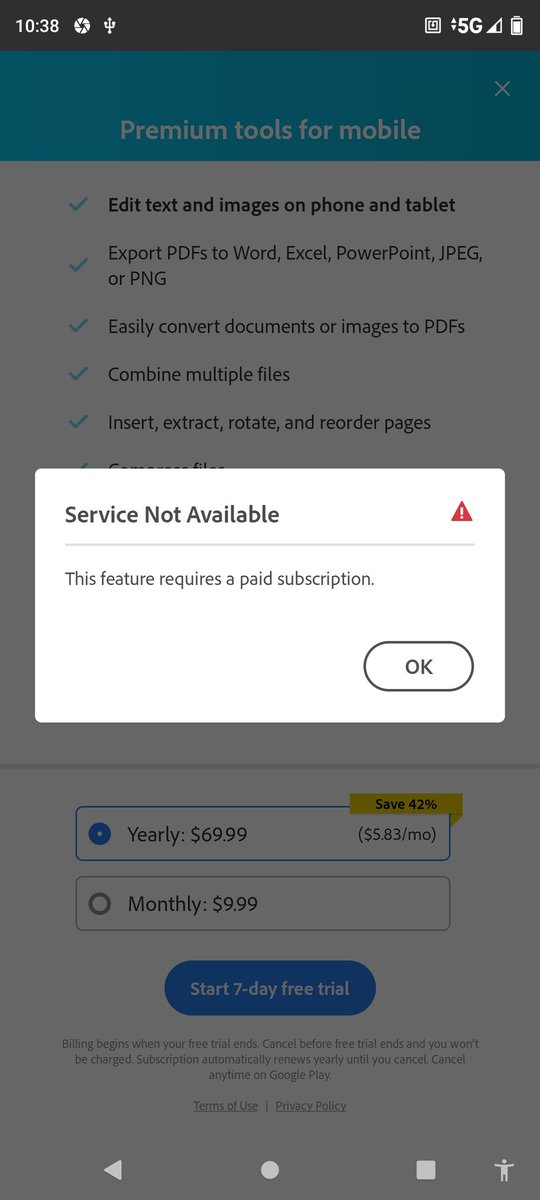 So I guess buying a paid subscription requires a paid subscription? Thanks <a href="/Adobe/">Adobe</a>
