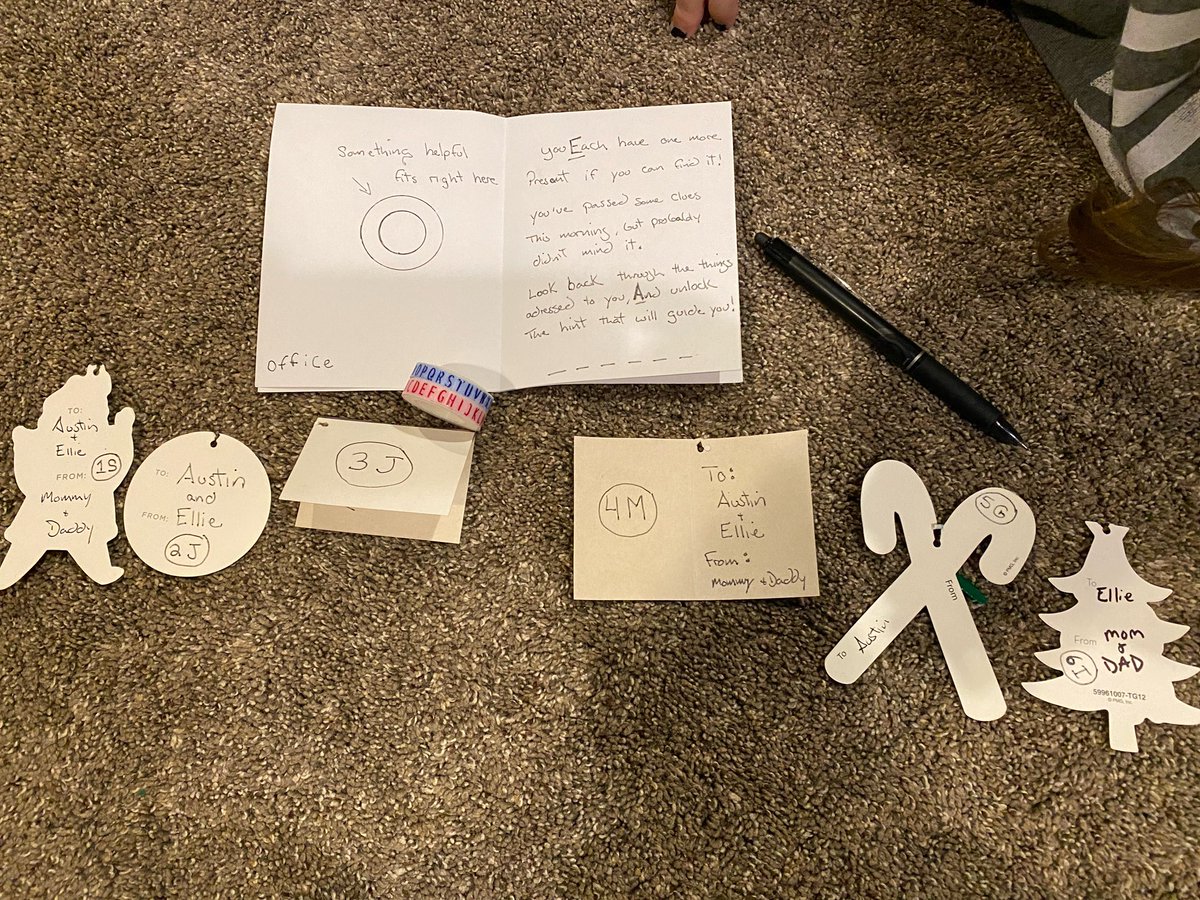 hetland_n's tweet photo. #wcssteam #wcsflight Kids needed to use the cipher to break the code and find out where the last of their Christmas presents were hidden. https://t.co/Yu1AuPeyBg