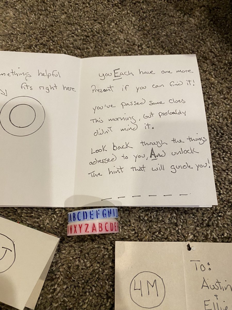 hetland_n's tweet photo. #wcssteam #wcsflight Kids needed to use the cipher to break the code and find out where the last of their Christmas presents were hidden. https://t.co/Yu1AuPeyBg