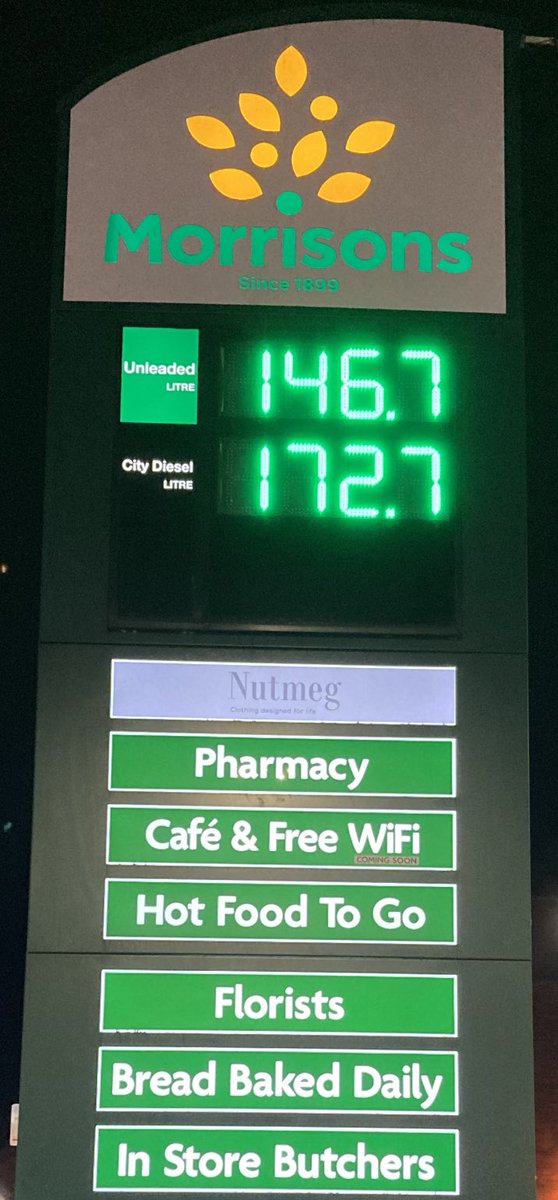 How times change - we decided to fill up before we caught the ferry back to #JerseyCI #petrol #CostOfLivingCrisis #Jerseychannelislands