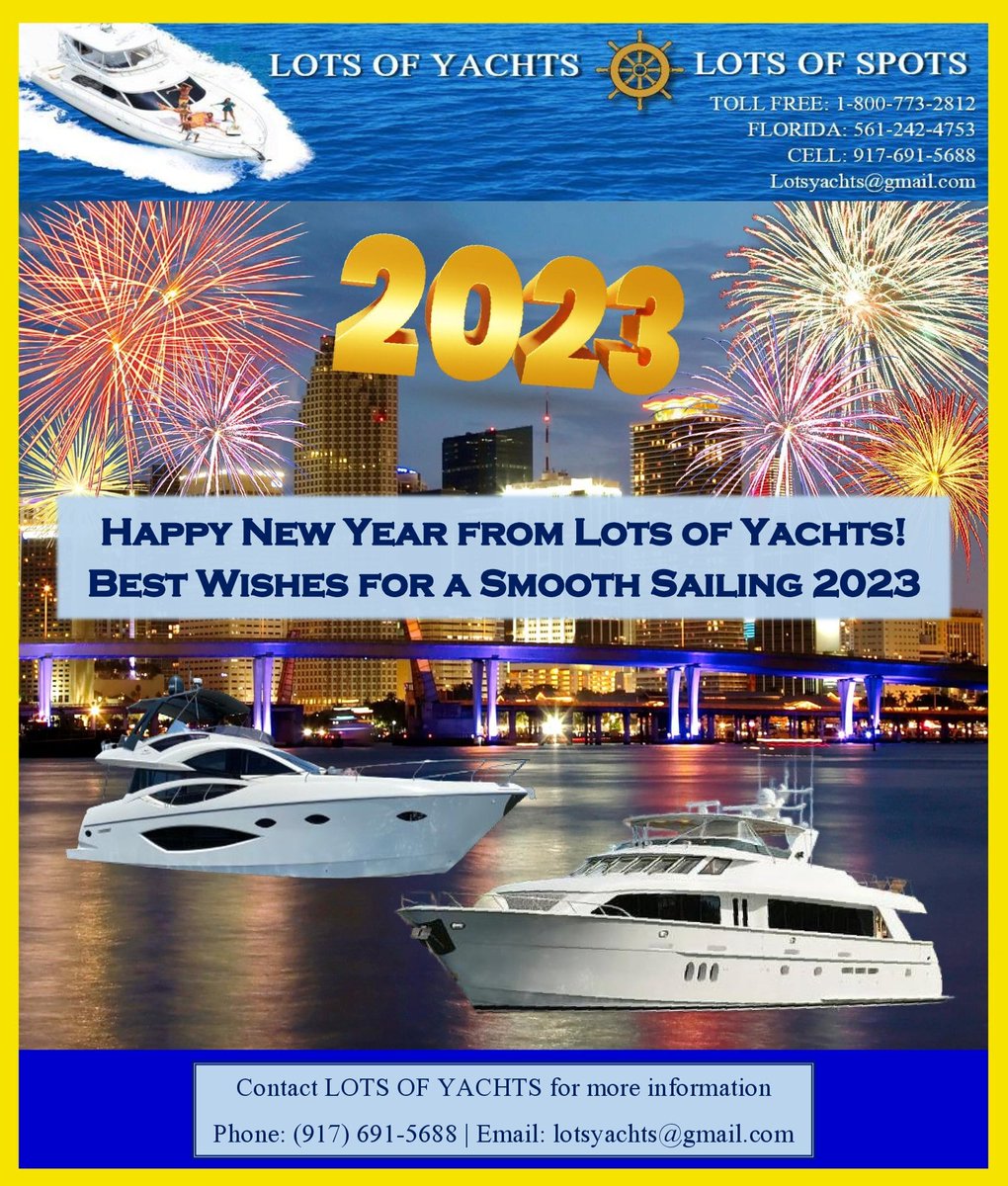Happy New Year from Lots of Yachts!
#NewYear #newyear2023 #yachting #yachtcharter #boatrentals