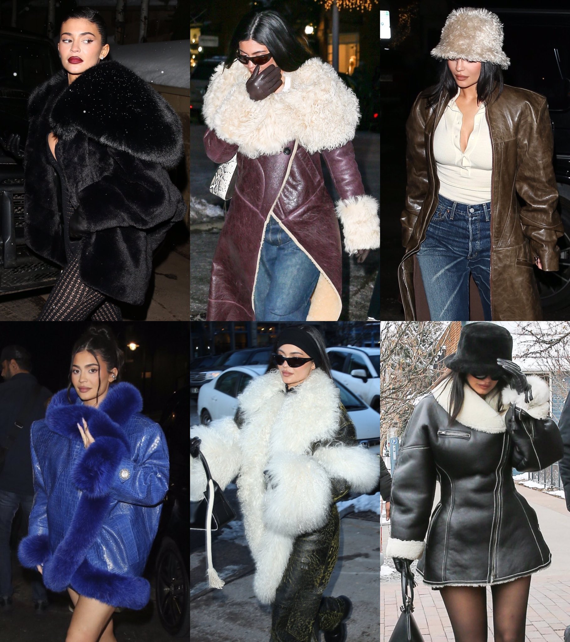 Kylie Jenner Wears Seemingly Real Fur Scarf On Aspen Trip with Kendall