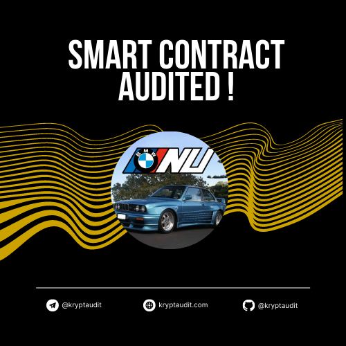 We are happy to announce that BMW INU (BMW) contract has been audited and listed.

#BMWINU #BNB #BSCGems #Binance10M