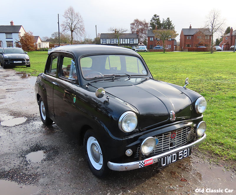 oldclassiccar's tweet image. The plucky Standard 8 battled flooded roads today to visit a #VSCC #NYD meeting, below, then a trip over to my folks&apos; place 
#classiccars #1950s #car #cars #hankelow #audlem #cheshire