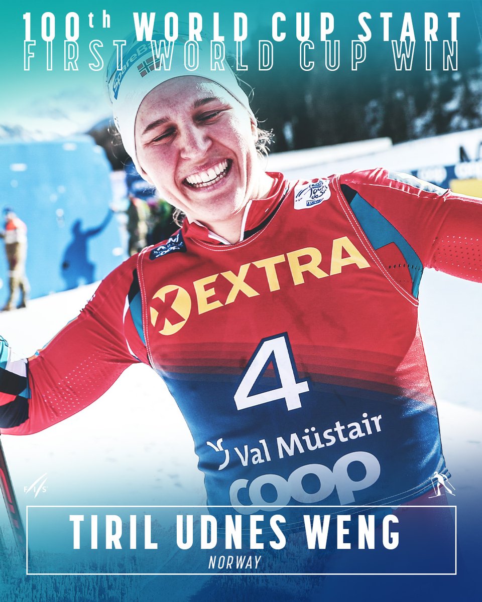 First World Cup win 🔥🇸🇯

In her 100 World Cup start, Tiril Udnes Weng takes her first World Cup Victory - that sure is a great way to start the new year ✨🎉

📸: <a href="/nordicfocus/">NordicFocusTG</a> 

#fiscrosscountry #tourdeski