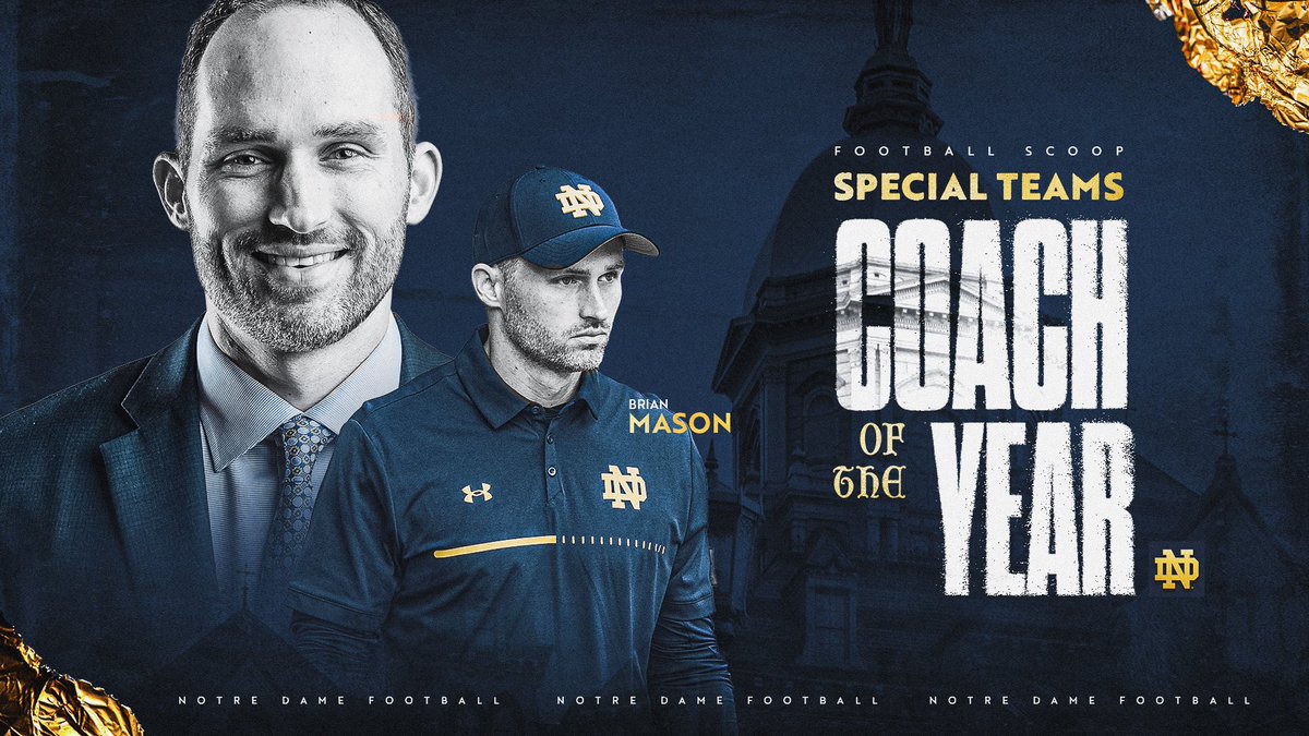𝐂𝐇𝐀𝐎𝐒 𝐊𝐈𝐋𝐋𝐒

@CoachMaseND is the <a href="/FootballScoop/">FootballScoop</a> Coach of the Year ☘️

#GoIrish