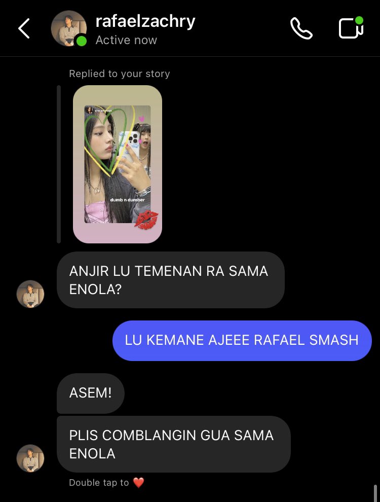 enola rafael jaman jaman di comblangin.

wolfiebear few tweets au.