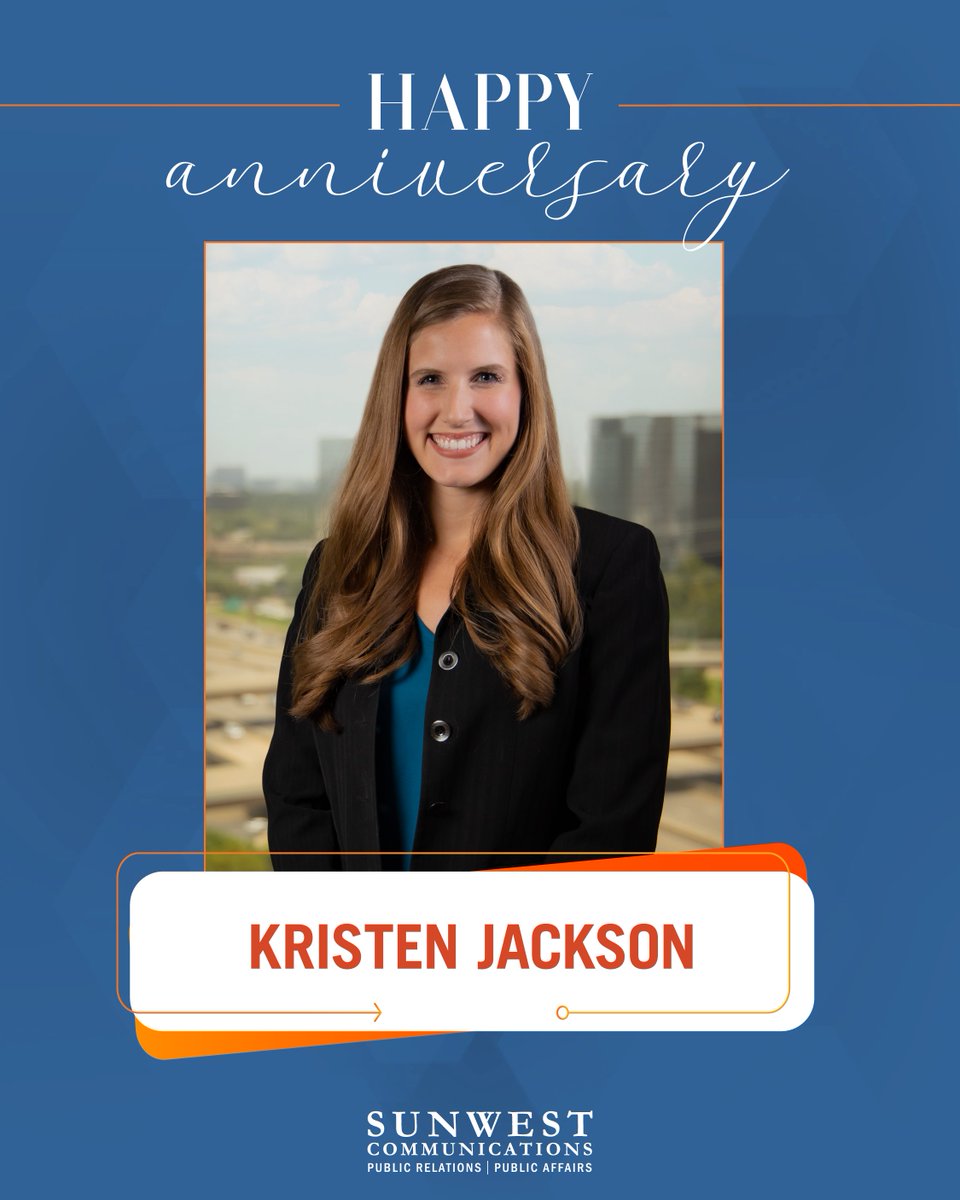 Not only are we celebrating a new year, we're celebrating Kristen Jackson's #SunwestPR anniversary! 🥳