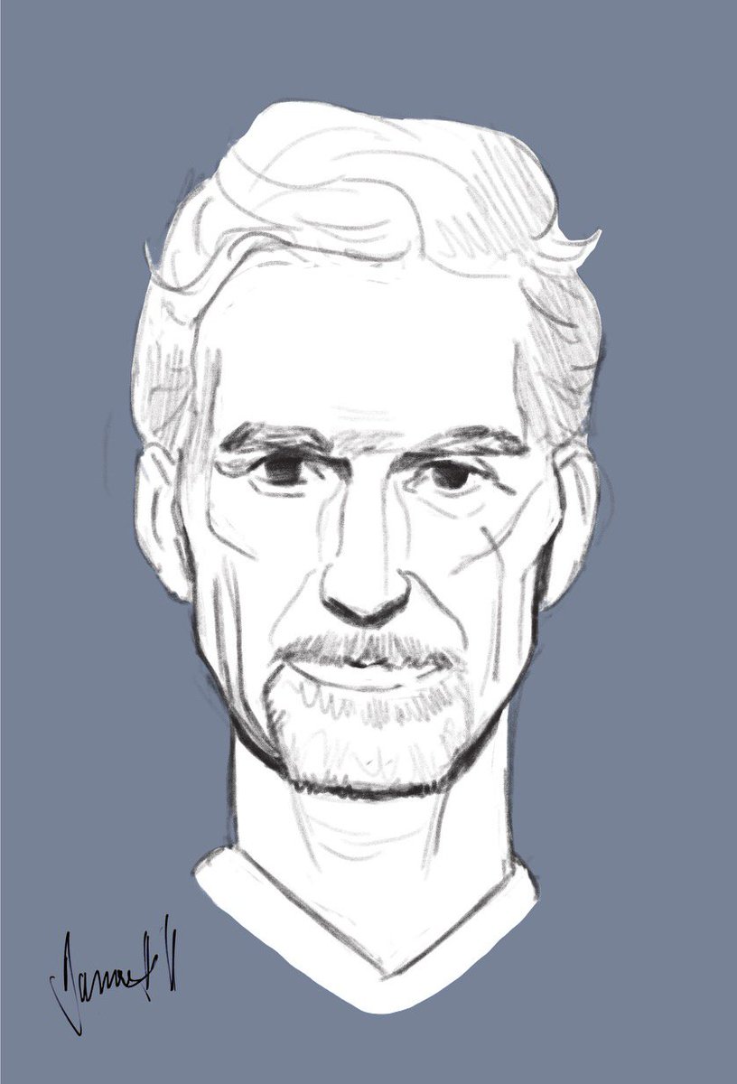 A tiny sketch I did for my wife to go along with a Christmas gift. I totally forgot to post it.

#F1 #DamonHill