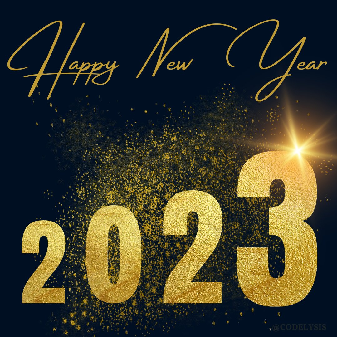 CodelysisOfficl's tweet photo. Happy New Year

.

.
#HappyNewYear #HappyNewYears2023 https://t.co/rdmwMcj8Ex