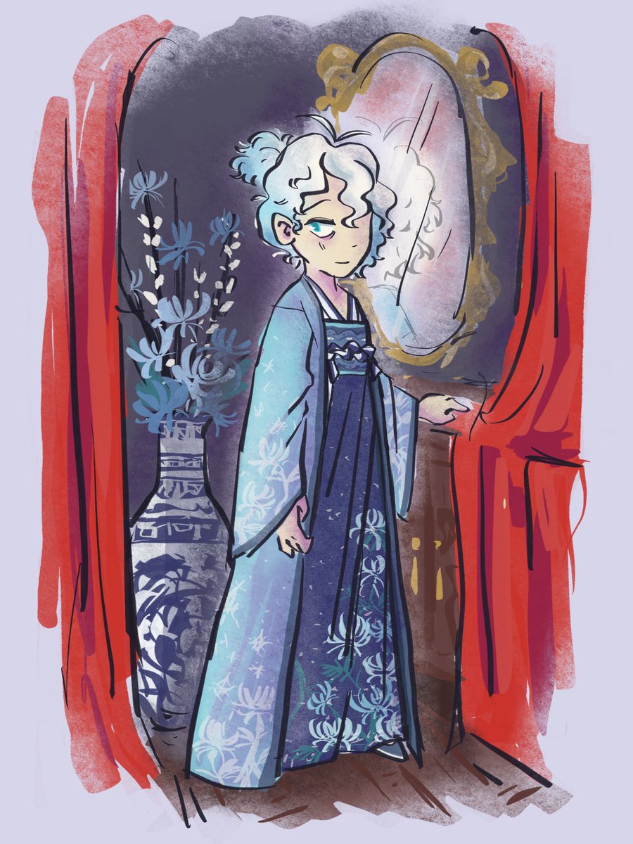 First drawing of the New year! my friend's oc!! @/airemarshal