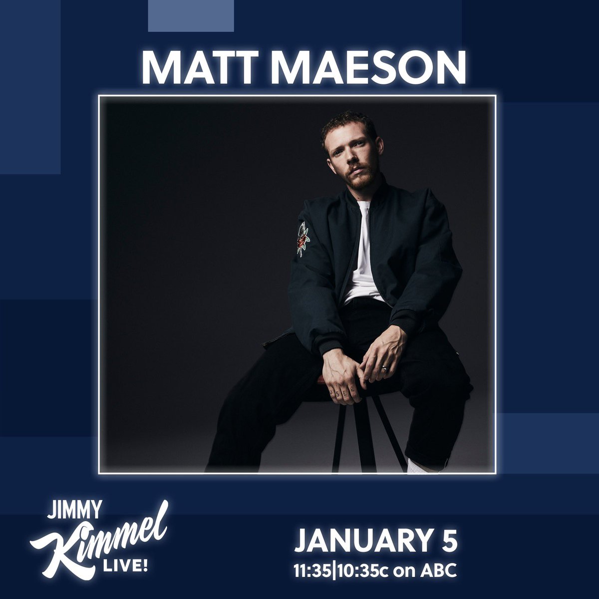 MattMaeson's tweet photo. Happy New Year! Excited to tell you that I’ll be on the jimmiest of kimmels on Jan 5th. I’m playing a 13 minute long rendition of “LoveGame” by Lady Gaga and I would like for you to watch every second of it. Thank you https://t.co/zoQGgkIGd3
