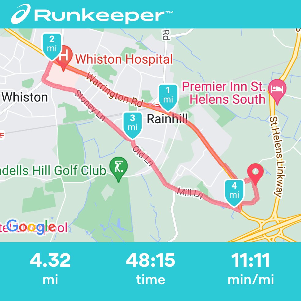MarkAllcock39's tweet photo. I just completed an activity with Runkeeper #run #running #rainhill #fitness https://t.co/NoITKMI9D2 https://t.co/LiJBt4CG4c