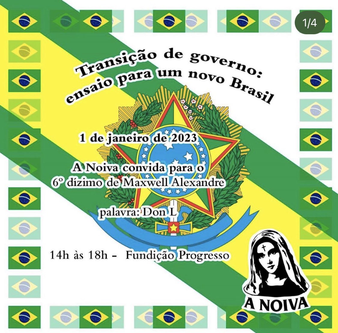 ENSAIO PARA UM NOVO BRASIL - 6o dízimo de Maxwell Alexandre - com uma palavra minha. Culto durante a posse na fundição progresso RJ.