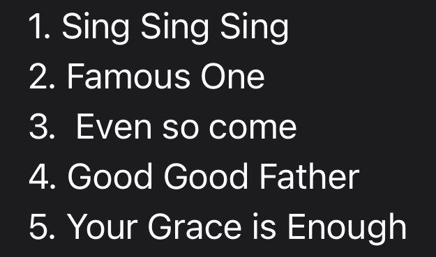 SurfsideUMC's tweet photo. Here’s a look at the set list for first service of the new year.
We have one service today at 10 a.m. in the FLC.
Join in person, or streaming live; on Facebook and YouTube. https://t.co/zFWHR0lbJ0