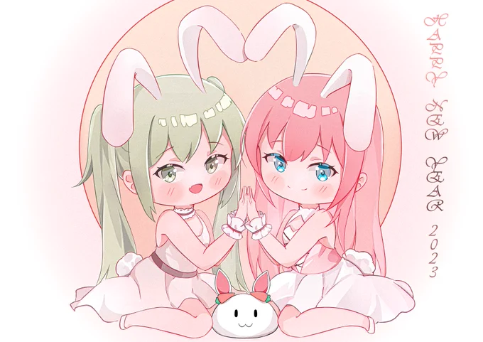 新年あけましておめでとう!#あけおめ #初音ミク #巡音ルカ 