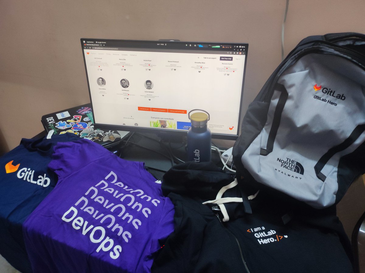 Received @Gitlab Hackathon prize and
#GitlabHero swags. Another moment of happiness added to the new year celebration. Wish everyone a very happy and prosperous New year 🎉🎊🎆