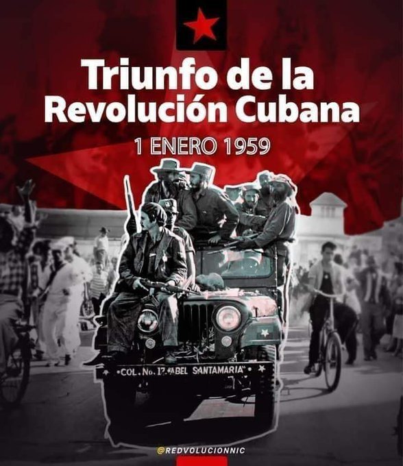 CMDATMariaGGR's tweet photo. Otro enero de Victoria de la Revolución Cubana, enero de Cuba Libre, enero de Patria o Muerte Venceremo #CubaPorLaVida #CubaPorLaSalud #CubaPorLaPaz @cubacooperaven @DcMedica https://t.co/dD0QEdfQU1
