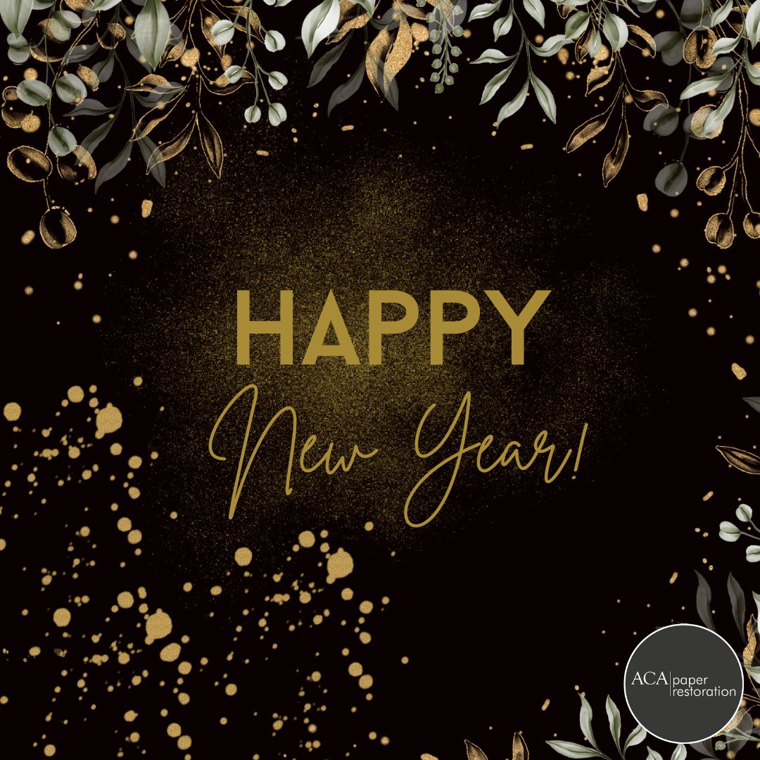 ACAPaper's tweet photo. Happy New Year from our family at ACA Paper Restoration to yours!
 
#ACAPaper #ACAPaperRestoration #DevonPA #ChescoPA #ArtRestoration #PaperRestoration #HappyNewYears #Celebrate #OutWithTheOld #InWithTheNew https://t.co/mebDSY7lPN