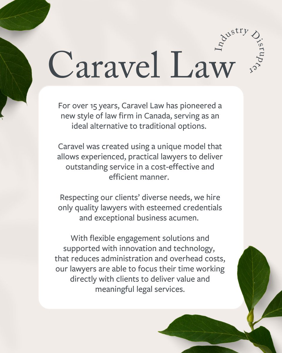 DovetailCanada's tweet photo. Dovetail Business Spotlight: Caravel Law, co-owned by Dovetail Alum Jackie Dinsmore!

Caravel uses tech to disrupt the legal profession and legal services industry for good.

Learn more about Caravel and connect with Jackie here ⬇️
https://t.co/vNel186wok https://t.co/SsonSQMX70