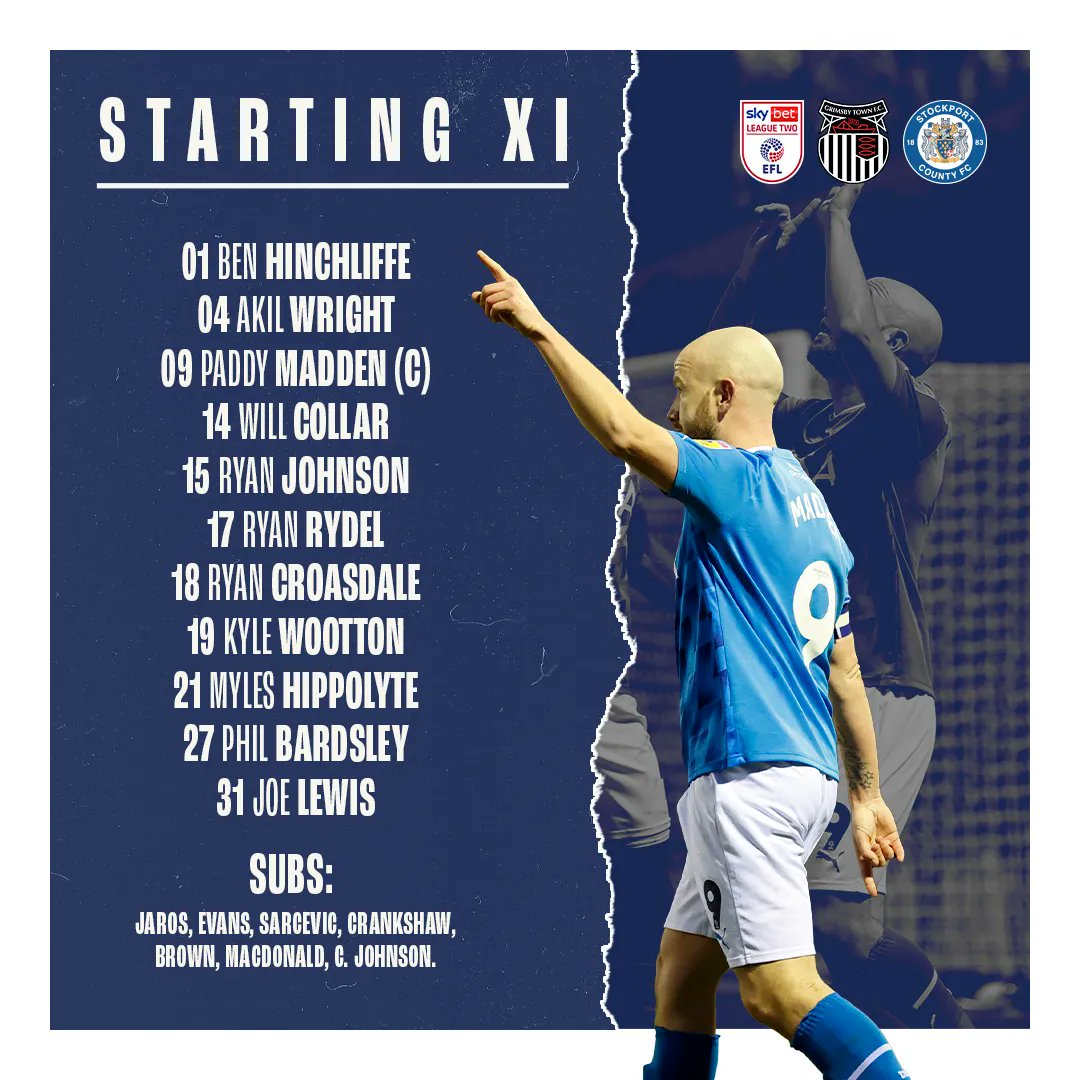 Stockport County on Twitter "Your first County lineup of 2023... Ben